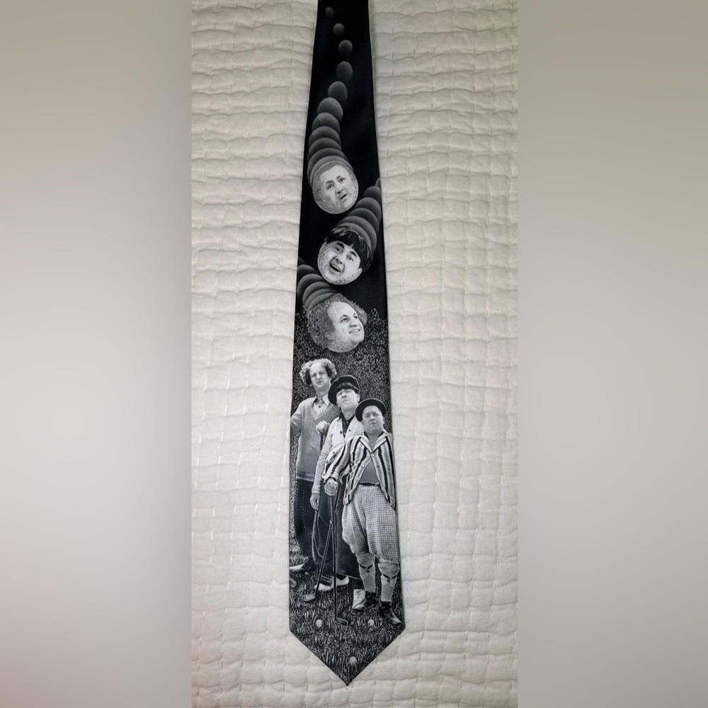 ‘Golfing Stooges’ Ralph Marlin Vintage Tie